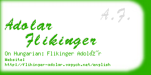 adolar flikinger business card